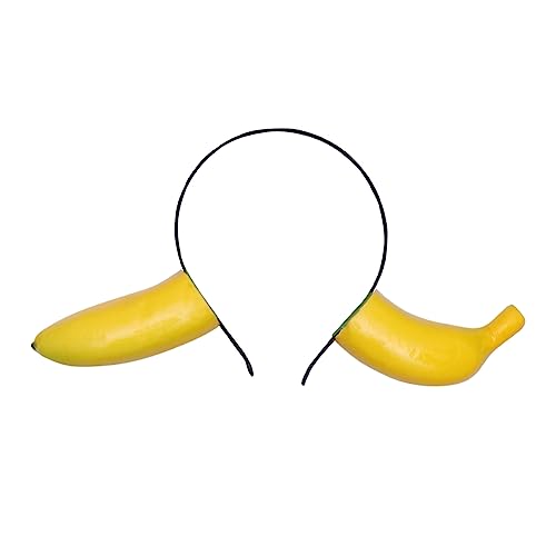 WEKADRIN Lustiges Bananen Stirnband Leichtes Party Haarreif Mit Rutschfester Für Erwachsene Auffälliges Kostümzubehör Für Karneval Und Performance von WEKADRIN