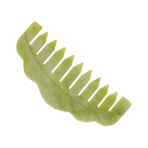 WEKADRIN Massagekamm Aus Jade Haarkamm Für Frauen Natürlicher Massagespazierstock Glatte Oberfläche Leicht Zu Bedienen Tragen von WEKADRIN