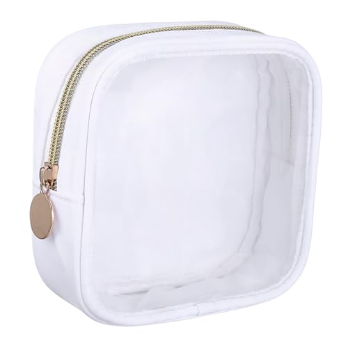 WEKADRIN Mini Makeup Pouch Purse Transparente Kosmetiktasche Mit Reißverschluss Für Reisen Kleine Aufbewahrung Für Make-up Toilettenartikel Und Elektronik Für Damen Und Herren von WEKADRIN