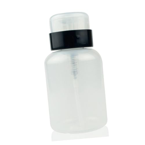 WEKADRIN Nagellackentferner Pumpspender Kunststoff mit Sicherheitsverschluss Druckempfindlicher Presskopf für Nagellackentferner und Make Up Entferner Praktische Reiseflasche für Unterwegs von WEKADRIN