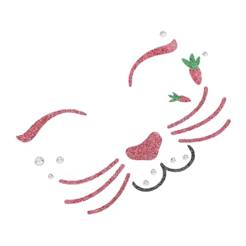 WEKADRIN Osterhasen Gesicht Aufkleber Bunny Face Stickers Temporäres Makeup für Festliche Osterparty Makeup Dekoration Hautschonend Hautfreundlich Einfach Anzuwenden von WEKADRIN