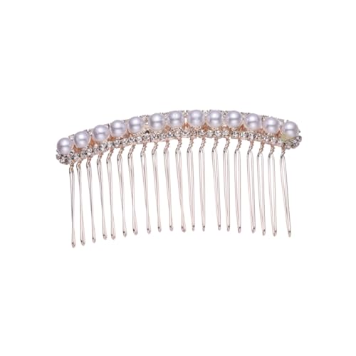 WEKADRIN Perlen haarkamm mit Strassbesatz Legierungseinsatz Brautschmuck für Hochzeit Party und Festliche Anlässe Eleganter Haarschmuck für Damen und Brautjungfern von WEKADRIN
