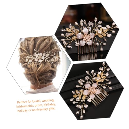 WEKADRIN Perlenblüten Haarkamm Brautschmuck Hochzeit Haaraccessoire Damen Handgefertigt Fester Sitz Eleganter Seitenkamm für Braut und Fest Frisuren WEKADRIN Perlenblüten Haarkamm Brautschmuck Hochzeit Haaraccessoire Damen Handgefertigt Fester Sitz Eleganter Seitenkamm für Braut und Fest Frisuren von WEKADRIN