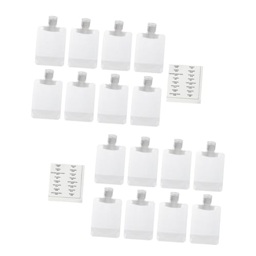 WEKADRIN Praktisches 17 Stück Squeezable Shampoo Und Lotion Halter Kosmetische Reisetasche Unterpacktasche Für Damen Transparent Für Reisen Urlaub Und Camping von WEKADRIN