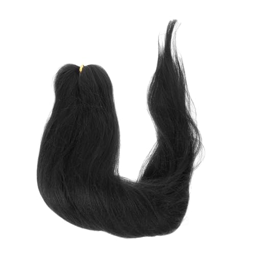 WEKADRIN Pre stretched Synthetic Braiding Hair Extension in Schwarz für Frauen Mädchen Leicht Einzuflechten Natürliches Aussehen für Karneval Halloween Cosplay Partys von WEKADRIN