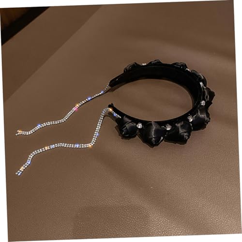 WEKADRIN Quasten Haarband mit Funkelnden Strasssteinen Vintage Blumen Design Modisches Damen Accessoire für Hochzeiten Partys und Festliche Anlässe Rutschfest und Komfortabel von WEKADRIN