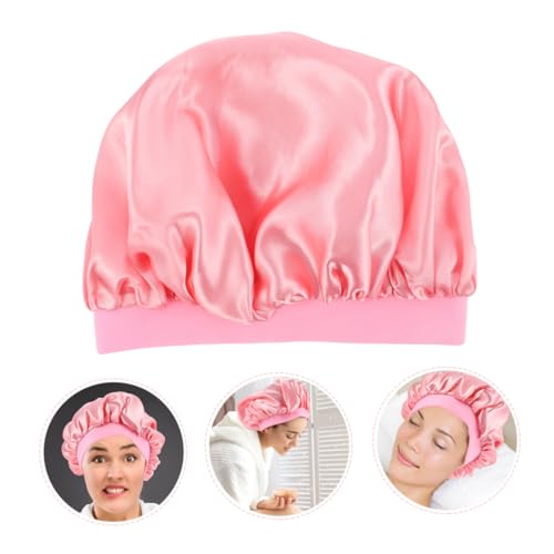 WEKADRIN Rand Schlafmütze Damen Satin Haarhaube für Haarschutz und Feuchtigkeitserhalt Elastisch Weich Glatt Vielseitig für Schlaf Make up und Baden Schont Locken und Verhindert Knoten von WEKADRIN
