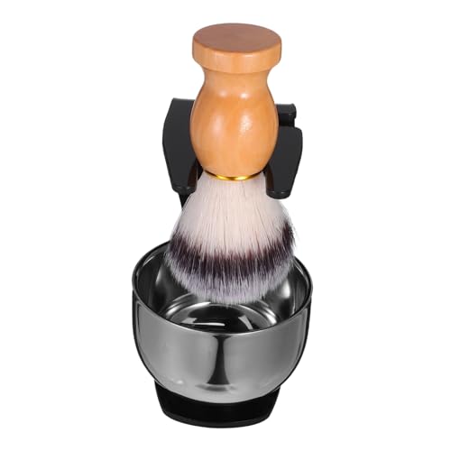WEKADRIN Rasierpinsel mit Schale und Edelstahl Ständer Weicher Borstenpinsel für Dichten Schaum Langlebiges Herren Rasierkit für Bartpflege und Einfache Reinigung für Zuhause und WEKADRIN Rasierpinsel mit Schale und Edelstahl Ständer Weicher Borstenpinsel für Dichten Schaum Langlebiges Herren Rasierkit für Bartpflege und Einfache Reinigung für Zuhause und von WEKADRIN