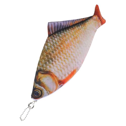 WEKADRIN Realistisches Fisch Federmäppchen mit Reißverschluss Polyester Material Geräumig für Stifte Kosmetik Vielseitig als Mäppchen Münzbeutel für Schule Teens Einzigartiges Design von WEKADRIN