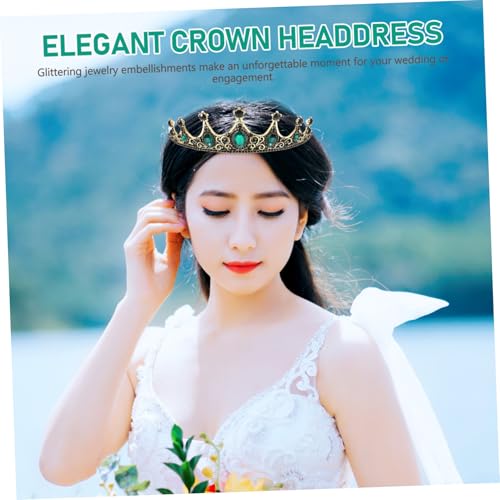 WEKADRIN Retro Krone Haarschmuck Braut Stirnband Hochzeitskopfschmuck Party Accessoire für Damen und Mädchen von WEKADRIN
