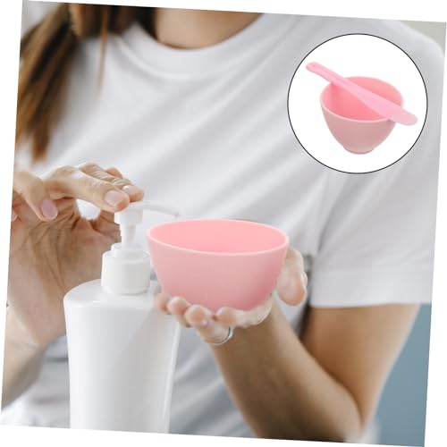 WEKADRIN Rührschüssel mit Mischstab Glatte Oberfläche Tragbare Kosmetik Schale für DIY Hautpflege für Frauen Beauty Zubehör von WEKADRIN