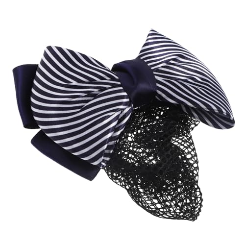 WEKADRIN Schleifen Haarnetz Damen Metall Cloth Haarklammer Beruflicher Dutt Haarclip für Hotel Krankenschwester Feines Netz gegen Haarverheddern Modischer Haarschmuck von WEKADRIN