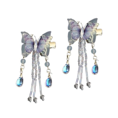 WEKADRIN Schmetterling Haarklammer mit Perlenbesatz Eleganter Haarschmuck für Frauen und Mädchen Fest Haltender Haarclip für Dünnes Dickes und Lockiges Haar Modisches Accessoire für Alltag von WEKADRIN