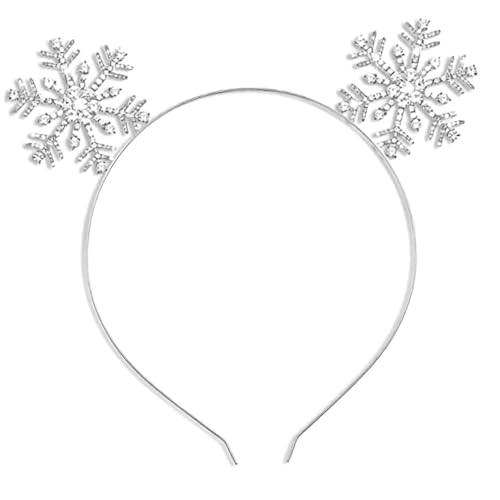 WEKADRIN Schneeflocken Haarreif Weihnachtsfest Party Haaraccessoire Metall Stirnband Festlich Modisch für Damen und Mädchen von WEKADRIN