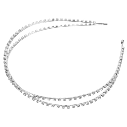 WEKADRIN Silbernes Braut haarband mit Funkelnden Strasssteinen Eleganter Hohler Wasserstein kopfschmuck für Hochzeiten Partys und Festliche Anlässe Modisches Damen haaraccessoire von WEKADRIN