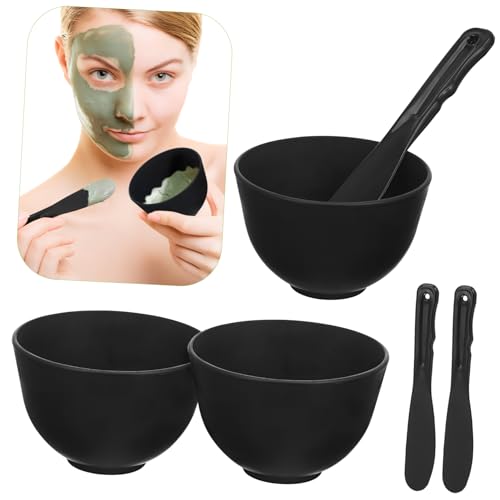 WEKADRIN Silikon Rührschüssel mit Spatel Teilig Tiefes DIY Maskenmischset für Gesichtsmaske Beauty Zubehör Wiederverwendbar Präzise Anwendung für Hautpflege und Spa Wiederverwendbar von WEKADRIN
