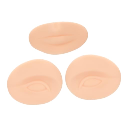 WEKADRIN Silikon Übungshaut für Make up Praxis Fake Skin Hautfarbene Schmink Übungsboard für Augenbrauen Lippen Eyeliner Weich Leicht zu Reinigen für Anfänger und Salongebrauch von WEKADRIN