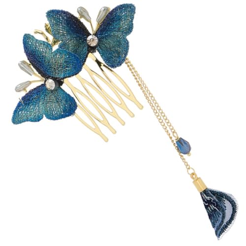 WEKADRIN Tassel Haarspange Schmetterling Haarkamm Chinesischer Haarschmuck für Frauen Mädchen Eleganter Haarschmuck für Alltag Party Hochzeit von WEKADRIN