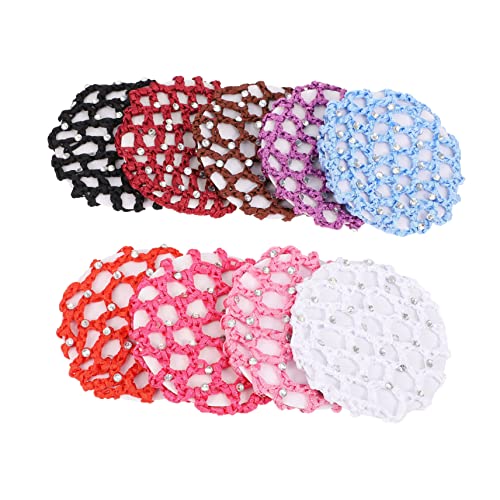 WEKADRIN 9stücke Brötchenabdeckung Strass Für Damen Und Mädchen Elastisches Design Handgefertigt Leicht Und Wiederverwendbar Als Praktisches Accessoire Sichert Dutt Sicher An Platz Für Vers von WEKADRIN