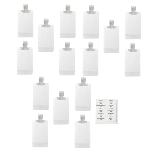 WEKADRIN Teiliges Reise Wiederbefüllbaren Selbststehenden Kosmetikflaschen Vielseitige Reißfeste Lotion Shampoo Beutel mit Wasserdichtem Etikett als Kulturtasche für Damen und von WEKADRIN