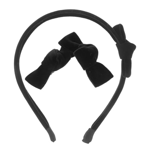 WEKADRIN Teiliges Samtiger Schleifen Haarreifen für Damen und Mädchen Modisches Bequemes Haarschmuck Schwarz und Weinrot Vielseitig Tragbar für Alltag Party Fotoshooting Eleganter Look von WEKADRIN