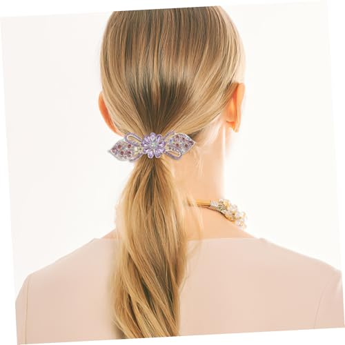 WEKADRIN Temperamentvolle Haarklammer Damen Strass Haarschmuck Metall Kristall Haarspange Elegant Funkelnd für Hochzeit Alltag Frisuren Styling Zubehör von WEKADRIN