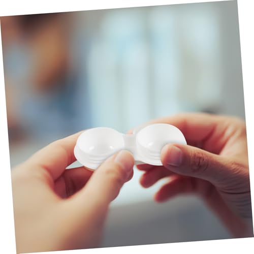 WEKADRIN Tragbare Kontaktlinsenbox mit Spiegel Kleine Aufbewahrungsbox für Kontaktlinsen Langlebige Quadratische Linse Organizer in Hellgrün für Reisen und Outdoor Einsatz von WEKADRIN