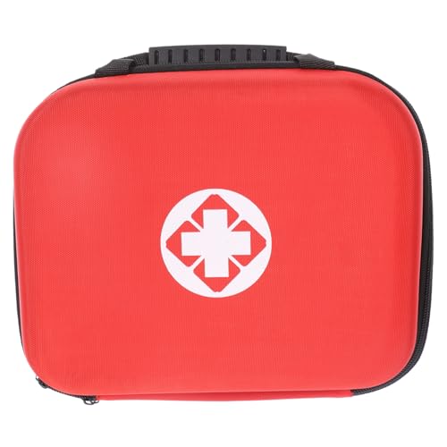 WEKADRIN Tragbare Medizin Aufbewahrungstasche Rot Medizinischer Organizer Für Haushalt Auto Reise Notfallset Kleine Medikamententasche Zur Sicherung Medizinischer Gegenstände von WEKADRIN