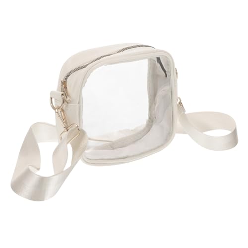 WEKADRIN Transparente Crossbody Bag mit Abnehmbarem Design Verstellbarem Schultergurt Strapazierfähigem PVC Material Geeignet für Konzerte und Sportevents Leichte Umhängetasche für Damen von WEKADRIN