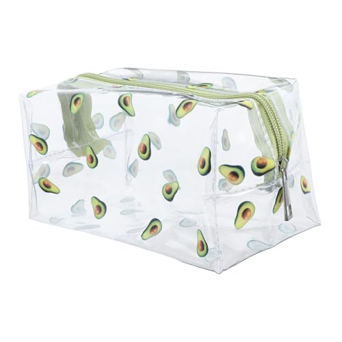 WEKADRIN Transparente Kosmetiktasche PVC Cartoon Kulturbeutel mit Reißverschluss Vielseitig als Reise Toilettenorganizer für Damen und Mädchen von WEKADRIN