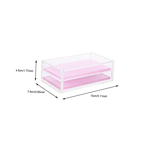 WEKADRIN Transparente Wimpern Aufbewahrungsbox aus Acryl Handliche False Eyelash Case Praktischer Organizer für Falsche Wimpern Kompakt Leicht Tragbar für Make Up und Tägliche Nutzung von WEKADRIN