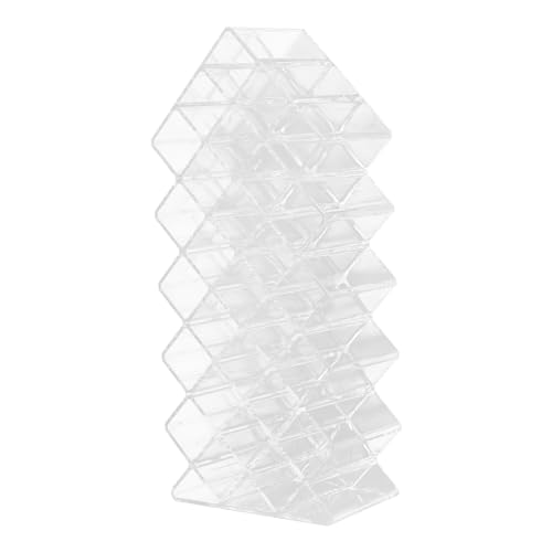 WEKADRIN Transparenter Acryl Lippenstift Organizer mit Fächern Fischform Kosmetik Aufbewahrungsbox Stabiler Multi Grid Makeup Halter für Lippenstifte Schminkwerkzeuge und Kosmetik von WEKADRIN