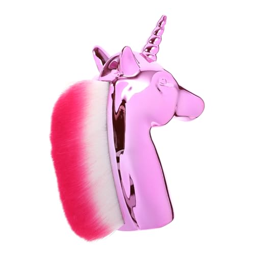 WEKADRIN Unicorn Design Kosmetikpinsel Roségold Weicher Foundation und Puderpinsel für Frauen Langlebiger Kunststoffgriff für Tägliches und Professionelles Make Up von WEKADRIN