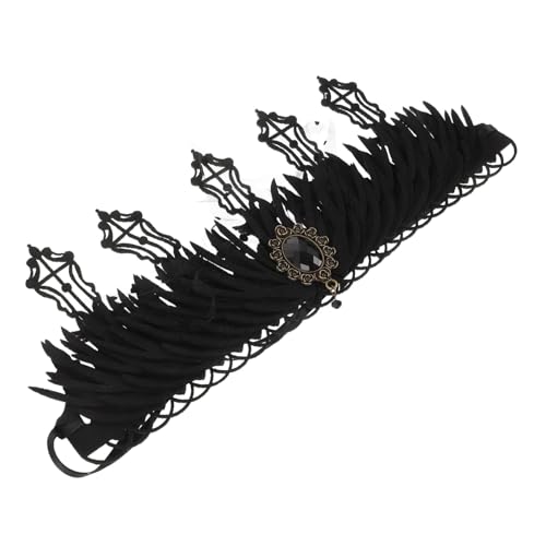 WEKADRIN Vintage Barock Tiara Haarschmuck Leichtes Gothic Haarband Stirnband für Braut Hochzeit Cosplay Königin Kostüm Komfortabel und Gestaltet von WEKADRIN