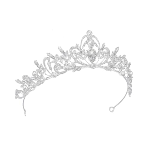 WEKADRIN Vintage Braut Krone Haarschmuck Silber Leichtes Langlebiges Stirnband für Hochzeit Verlobung Party Stilvolles Tiara diadem für Damen und Mädchen von WEKADRIN