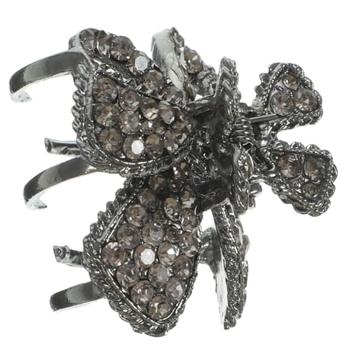 WEKADRIN Vintage Haarklammer Damen mit Strasssteinen Mittelgroßer Ponytail Clip aus Metall Robuster Haarspange für Hochzeit Party und Alltag Geeignet für Dickes und Dünnes Haar von WEKADRIN