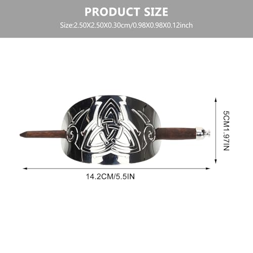 WEKADRIN Vintage Wikinger Haarnadel Haarstab Silber Haarschmuck für Damen Handgefertigter Haarpin für Dutt Leichtes Glattes Design Geeignet für Hochzeit Party und Alltag von WEKADRIN