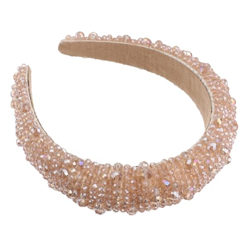 WEKADRIN Wasserklare Haarreif Damen Filigrane Handarbeit Eleganter Haarschmuck für Besondere Anlässe Modisches Stirnband in Kaffee Farbverlauf Zartes Accessoire für Festliche Events von WEKADRIN