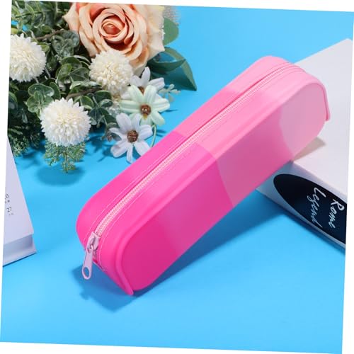 WEKADRIN Weiches Silikon Federmäppchen mit Großer Kapazität Vielseitiges Mäppchen für Stifte Kosmetik und Münzen Flexibler Langlebiger Schreibwaren Organizer Tragbar Modisch von WEKADRIN