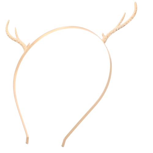 WEKADRIN Weihnachtlicher Haarreif Rentiergeweih aus Metalllegierung Festliches Haarband für Mädchen Party Cosplay Karneval Haarschmuck Langlebig und Auffällig von WEKADRIN