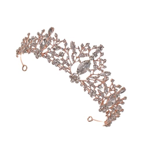 WEKADRIN Wunderschöne Kristallkrone Braut Haarschmuck Tiara aus Hochwertiger mit Funkelnden Strasssteinen Leicht für Hochzeit Geburtstag und Festliche Anlässe in Roségold WEKADRIN Wunderschöne Kristallkrone Braut Haarschmuck Tiara aus Hochwertiger mit Funkelnden Strasssteinen Leicht für Hochzeit Geburtstag und Festliche Anlässe in Roségold von WEKADRIN