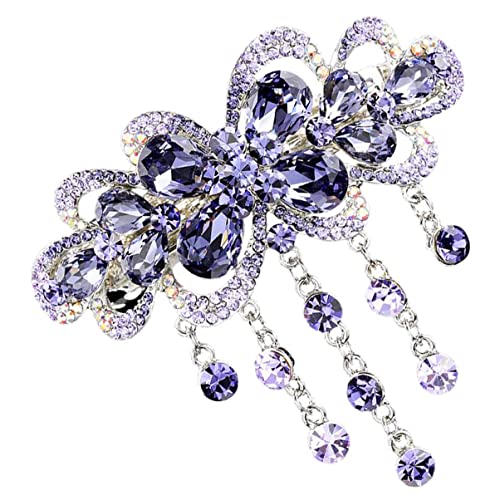 WEKADRIN Delicate Rhinestone Haarspange Für Damen Automatische Haarklammer Für Jedes Haar Für Hochzeiten Partys Und Alltag Elegantes Haaraccessoire von WEKADRIN