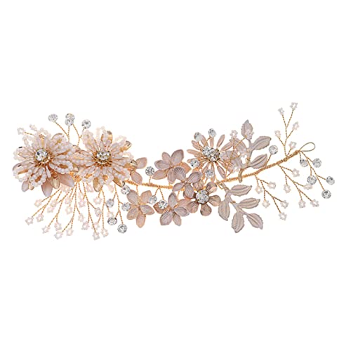 WEKADRIN Zweig-blumen-haarspange Aus Exquisiter Haarschmuck Kreativer Kopfschmuck Für Braut Anmutiger Haarschmuck Für Mädchen Und Frauen von WEKADRIN