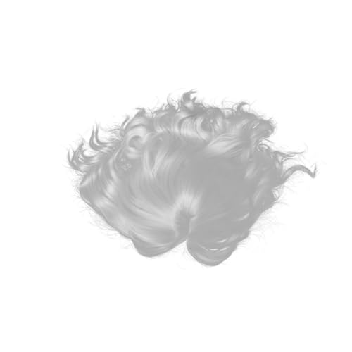 WEKADRIN kurze glatte haarperücke Messy-Bun-Haarspange Perücken für Damen aus Echthaar Pferdeschwanz halloween perücke perücken für halloween Haarschmuck modische Perückenabdeckung Weiß von WEKADRIN