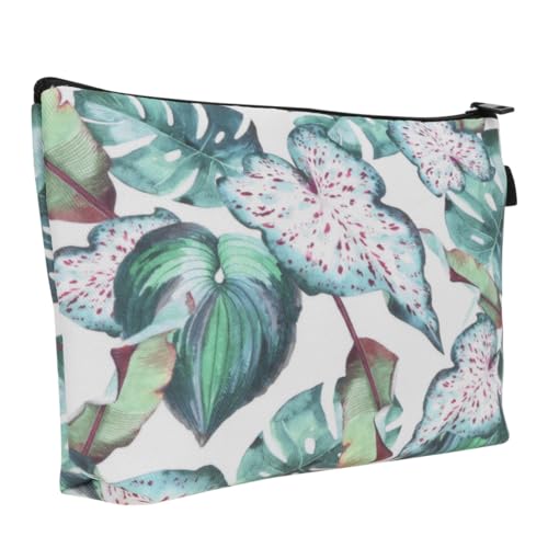 WEKADRIN wasserdichte Kosmetiktasche mit Digitalem Blumenmuster Tragbare Make up Tasche für Damen Reißfest Leicht zu Reinigen für Reise Bad und Alltag Kompakt und Robust von WEKADRIN