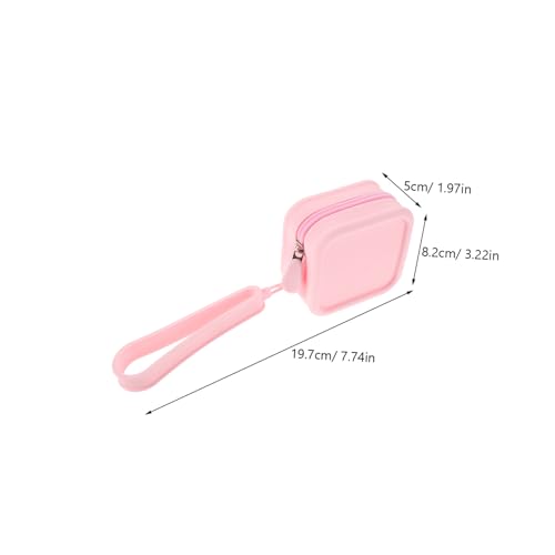 WEKADRIN wasserdichte Silikon Mini Kosmetiktasche Klein mit Reißverschluss Tragbare Make up Tasche für Damen und Mädchen Kompakte Reise Kulturtasche mit Großem Fassungsvermögen von WEKADRIN