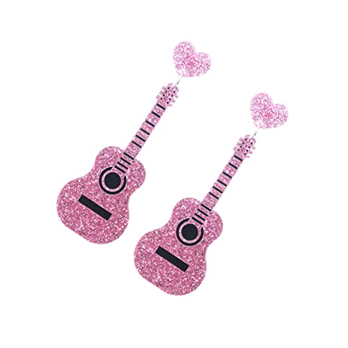 WEKAMOS 1 Paar Klassische Gitarren Ohrhänger Retro Stil Ohrringe für Anlässe Langlebige Farbe für Damen und Teenager als für Besondere Anlässe Wie Hochzeiten Geburtstage und Feiertage von WEKAMOS