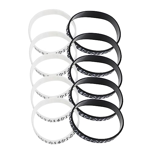WEKAMOS 10 Stück Silikonarmbänder für Musikfestivals Stylische Armbänder mit Noten Design für Konzerte Partys und Besondere Anlässe WEKAMOS 10 Stück Silikonarmbänder für Musikfestivals Stylische Armbänder mit Noten Design für Konzerte Partys und Besondere Anlässe von WEKAMOS
