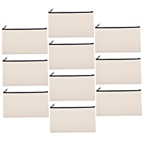 WEKAMOS 10 Stück Teiliges Canvas Kosmetiktaschen mit Reißverschluss Sublimationsfähige DIY Make Up und Stifttaschen Leicht und Kompakt für Reisen und Persönlichen Gebrauch WEKAMOS 10 Stück Teiliges Canvas Kosmetiktaschen mit Reißverschluss Sublimationsfähige DIY Make Up und Stifttaschen Leicht und Kompakt für Reisen und Persönlichen Gebrauch von WEKAMOS