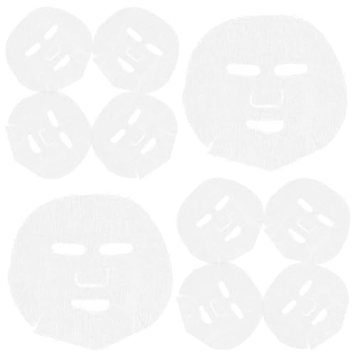 WEKAMOS 100 Stück Gesichts Masken für Damen Atmungsaktive Vorgefertigte Beauty aus Weichem Baumwollstoff für Spa und Hautpflege Verbesserte Produktaufnahme von WEKAMOS